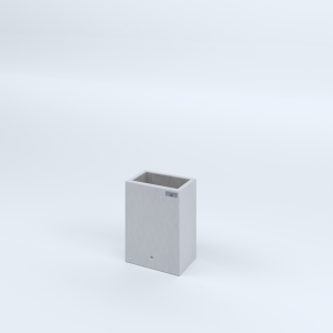 FIORIERE IN CEMENTO LISCE RETTANGOLARI SENZA PIEDINI CM30X20X40H BIANCO
