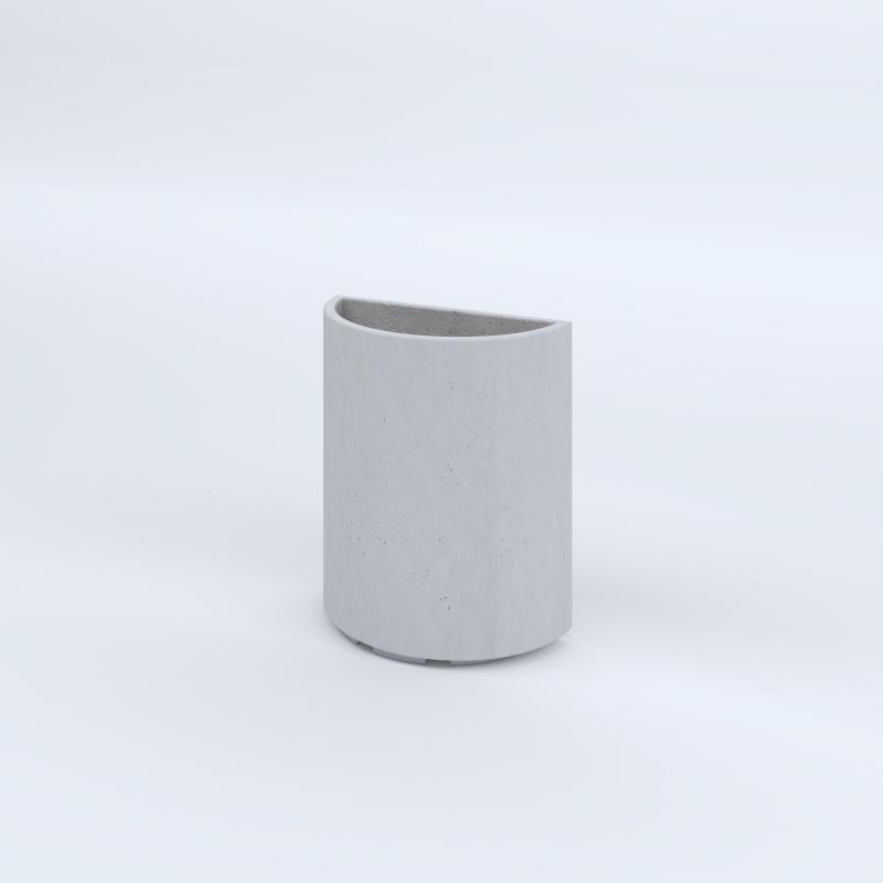 FIORIERE IN CEMENTO LISCE DORICO PIEDINI ACQUASTOP CM50X60H BIANCO