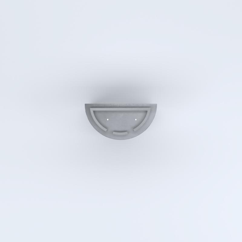 FIORIERE IN CEMENTO LISCE DORICO PIEDINI ACQUASTOP CM50X60H GRIGIO