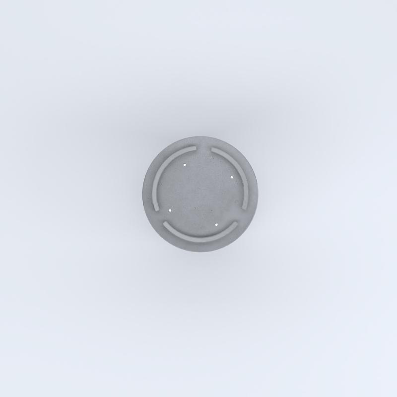 FIORIERE IN CEMENTO LISCE CILINDRO PIEDINI ACQUASTOP DIAM. CM47X50H GRIGIO 