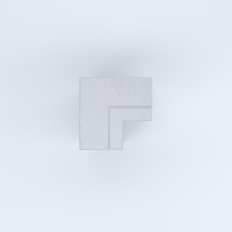 FIORIERE IN CEMENTO LISCE ZAVORRA MODELLO A SENZA PIEDINI CM50X50X30X50H BIANCO