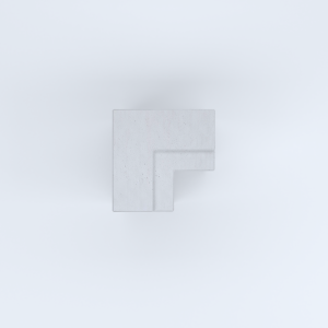 FIORIERE IN CEMENTO LISCE ZAVORRA MODELLO A SENZA PIEDINI CM50X50X30X50H BIANCO