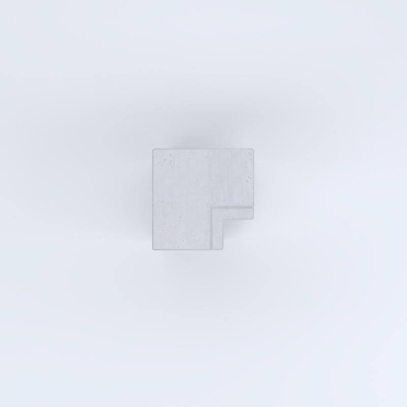 FIORIERE IN CEMENTO LISCE ZAVORRA MODELLO A SENZA PIEDINI CM40X40X28X50H BIANCO
