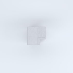 FIORIERE IN CEMENTO LISCE ZAVORRA MODELLO A SENZA PIEDINI CM40X40X28X50H BIANCO