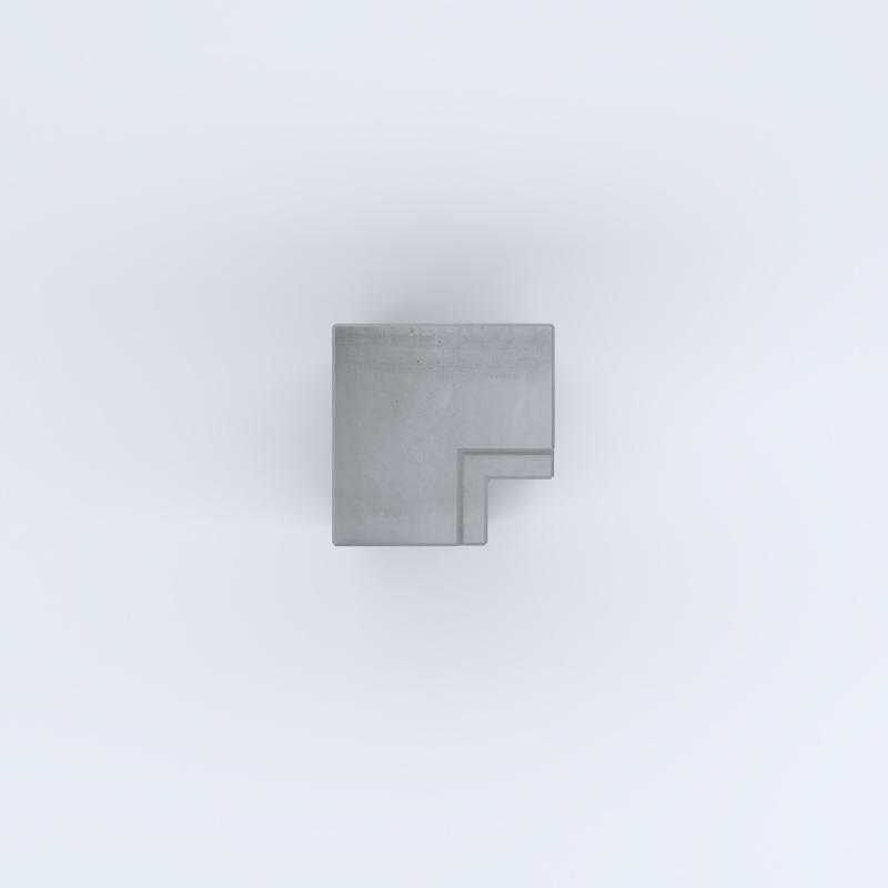 FIORIERE IN CEMENTO LISCE ZAVORRA MODELLO A SENZA PIEDINI CM40X40X28X50H GRIGIO