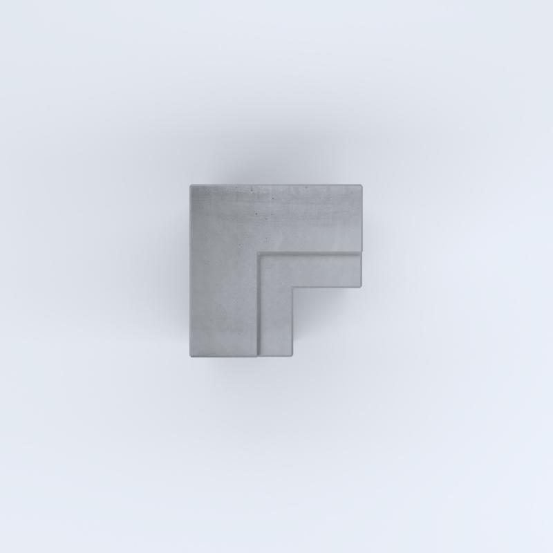 FIORIERE IN CEMENTO LISCE ZAVORRA MODELLO A SENZA PIEDINI CM50X50X30X50H GRIGIO