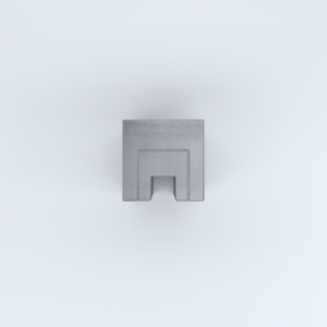 FIORIERE IN CEMENTO LISCE ZAVORRA MODELLO C SENZA PIEDINI CM40X40X12X50H GRIGIO