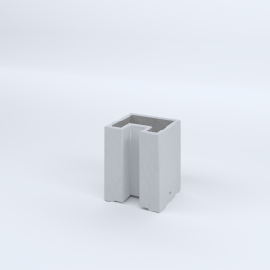 FIORIERE IN CEMENTO LISCE ZAVORRA MODELLO C SENZA PIEDINI CM40X40X12X50H BIANCO