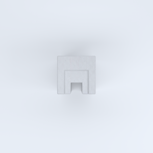 FIORIERE IN CEMENTO LISCE ZAVORRA MODELLO C SENZA PIEDINI CM40X40X12X50H BIANCO