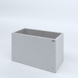 FIORIERE IN CEMENTO LISCE RETTANGOLARI SENZA PIEDINI CM100X50X60H BIANCO