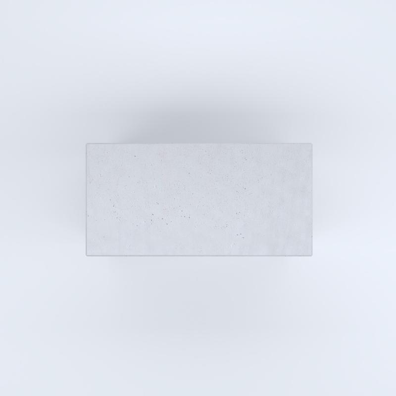 FIORIERE IN CEMENTO LISCE RETTANGOLARI SENZA PIEDINI CM100X50X60H BIANCO