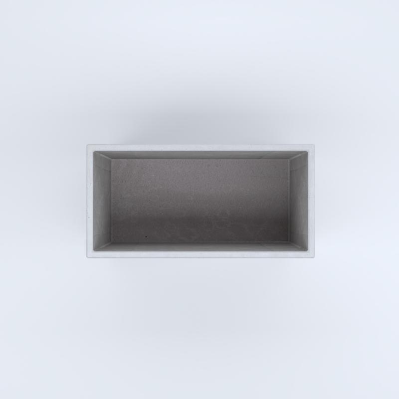 FIORIERE IN CEMENTO LISCE RETTANGOLARI SENZA PIEDINI CM100X50X60H BIANCO