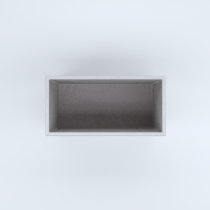 FIORIERE IN CEMENTO LISCE RETTANGOLARI SENZA PIEDINI CM100X50X60H BIANCO