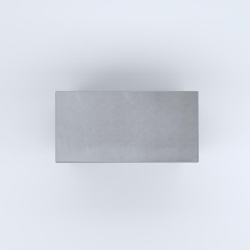 FIORIERE IN CEMENTO LISCE RETTANGOLARI SENZA PIEDINI CM100X50X60H GRIGIO