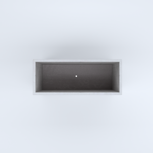 FIORIERE IN CEMENTO LISCE RETTANGOLARI PIEDINI SEPARATI IMPERMEABILIZZATE CM100X40X64H BIANCO