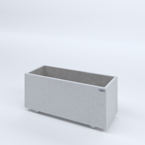 FIORIERE IN CEMENTO LISCE RETTANGOLARI PIEDINI SEPARATI IMPERMEABILIZZATE CM100X40X44H BIANCO
