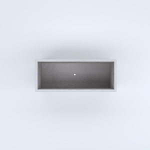 FIORIERE IN CEMENTO LISCE RETTANGOLARI PIEDINI SEPARATI IMPERMEABILIZZATE CM100X40X44H BIANCO