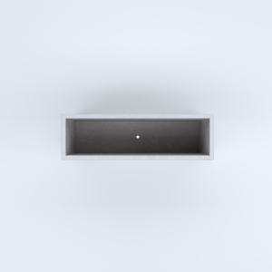 FIORIERE IN CEMENTO LISCE RETTANGOLARI PIEDINI SEPARATI IMPERMEABILIZZATE CM100X30X54H BIANCO