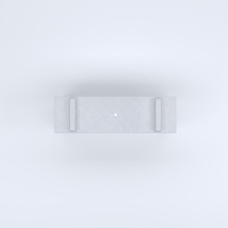 FIORIERE IN CEMENTO LISCE RETTANGOLARI PIEDINI SEPARATI IMPERMEABILIZZATE CM100X30X64H BIANCO