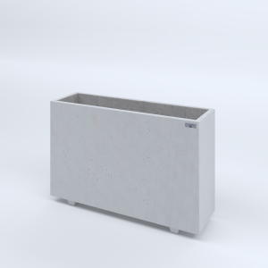 FIORIERE IN CEMENTO LISCE RETTANGOLARI PIEDINI SEPARATI IMPERMEABILIZZATE CM100X30X64H BIANCO