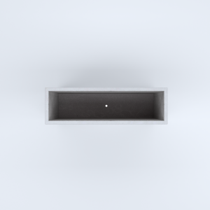 FIORIERE IN CEMENTO LISCE RETTANGOLARI PIEDINI SEPARATI IMPERMEABILIZZATE CM100X30X64H BIANCO