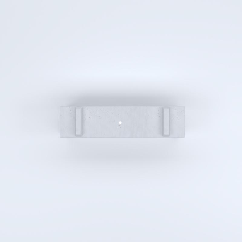 FIORIERE IN CEMENTO LISCE RETTANGOLARI PIEDINI SEPARATI IMPERMEABILIZZATE CM100X25X34H BIANCO