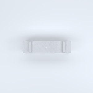 FIORIERE IN CEMENTO LISCE RETTANGOLARI PIEDINI SEPARATI IMPERMEABILIZZATE CM100X25X34H BIANCO