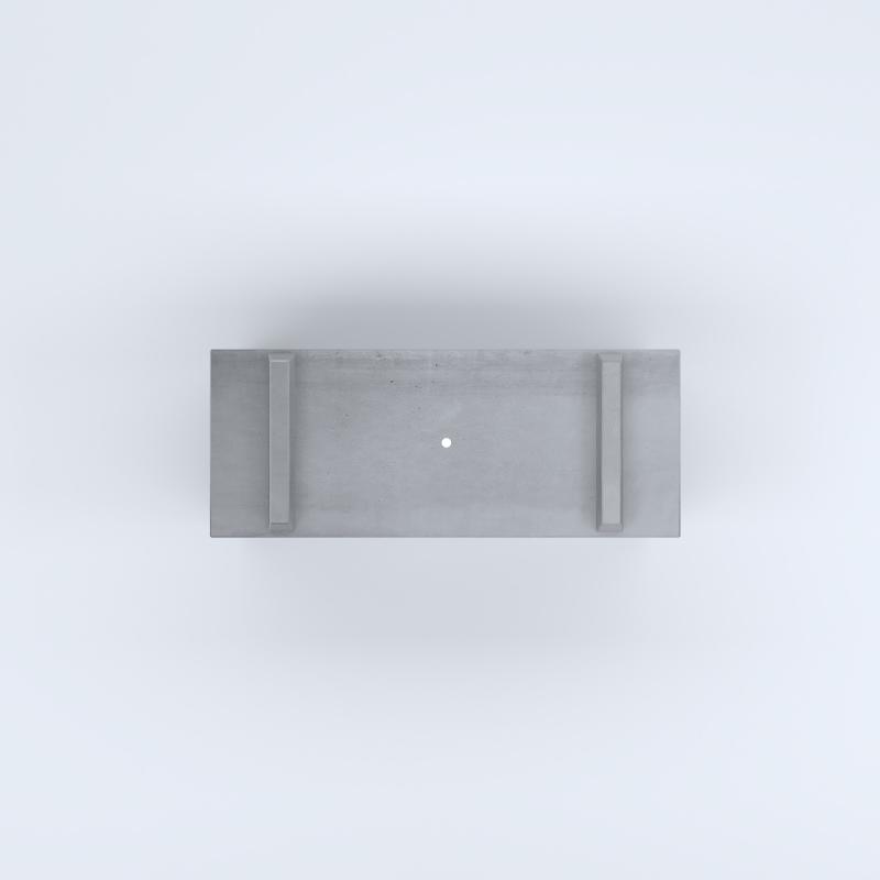 FIORIERE IN CEMENTO LISCE RETTANGOLARI PIEDINI SEPARATI IMPERMEABILIZZATE CM100X40X64H GRIGIO