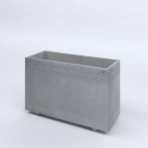 FIORIERE IN CEMENTO LISCE RETTANGOLARI PIEDINI SEPARATI IMPERMEABILIZZATE CM100X40X64H GRIGIO