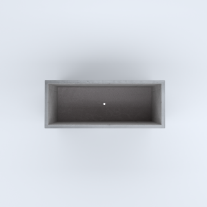 FIORIERE IN CEMENTO LISCE RETTANGOLARI PIEDINI SEPARATI IMPERMEABILIZZATE CM100X40X64H GRIGIO