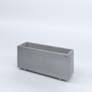 FIORIERE IN CEMENTO LISCE RETTANGOLARI PIEDINI SEPARATI IMPERMEABILIZZATE CM100X30X44H GRIGIO