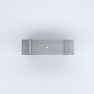 FIORIERE IN CEMENTO LISCE RETTANGOLARI PIEDINI SEPARATI IMPERMEABILIZZATE CM100X30X44H GRIGIO