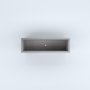FIORIERE IN CEMENTO LISCE RETTANGOLARI PIEDINI SEPARATI IMPERMEABILIZZATE CM100X30X44H GRIGIO