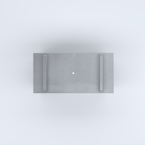 FIORIERE IN CEMENTO LISCE RETTANGOLARI PIEDINI SEPARATI IMPERMEABILIZZATE CM100X50X54H GRIGIO