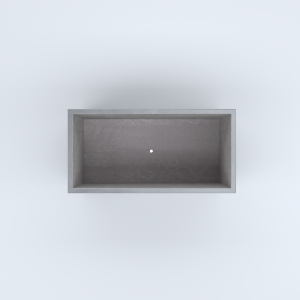 FIORIERE IN CEMENTO LISCE RETTANGOLARI PIEDINI SEPARATI IMPERMEABILIZZATE CM100X50X54H GRIGIO
