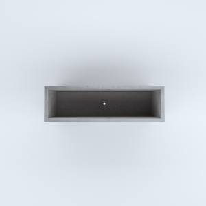 FIORIERE IN CEMENTO LISCE RETTANGOLARI PIEDINI SEPARATI IMPERMEABILIZZATE CM100X30X64H GRIGIO