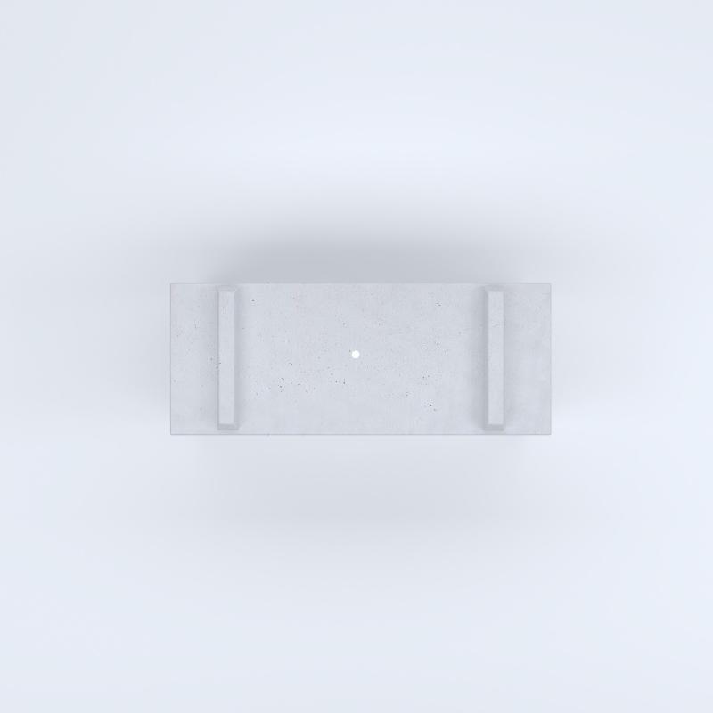 FIORIERE IN CEMENTO LISCE RETTANGOLARI PIEDINI SEPARATI IMPERMEABILIZZATE CM100X40X54H BIANCO