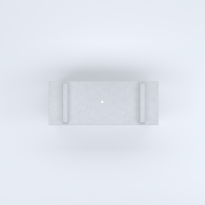 FIORIERE IN CEMENTO LISCE RETTANGOLARI PIEDINI SEPARATI IMPERMEABILIZZATE CM100X40X54H BIANCO