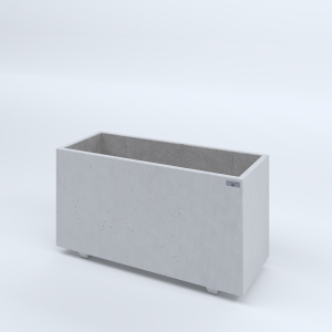 FIORIERE IN CEMENTO LISCE RETTANGOLARI PIEDINI SEPARATI IMPERMEABILIZZATE CM100X40X54H BIANCO