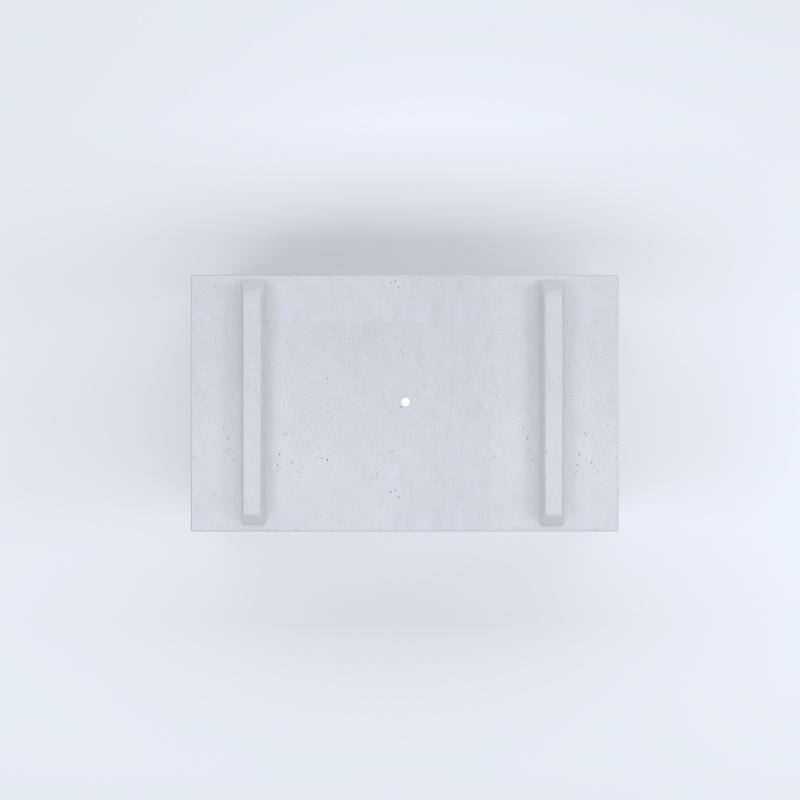 FIORIERE IN CEMENTO LISCE RETTANGOLARI PIEDINI SEPARATI IMPERMEABILIZZATE CM100X60X64H BIANCO