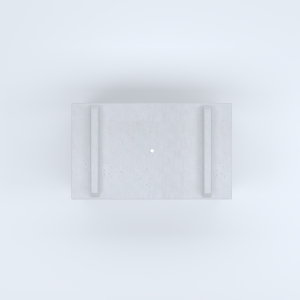 FIORIERE IN CEMENTO LISCE RETTANGOLARI PIEDINI SEPARATI IMPERMEABILIZZATE CM100X60X64H BIANCO