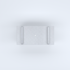 FIORIERE IN CEMENTO LISCE RETTANGOLARI PIEDINI SEPARATI IMPERMEABILIZZATE CM100X50X64H BIANCO