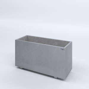 FIORIERE IN CEMENTO LISCE RETTANGOLARI PIEDINI SEPARATI IMPERMEABILIZZATE CM100X40X54H GRIGIO