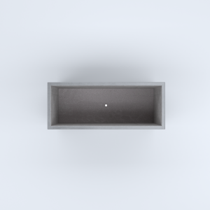 FIORIERE IN CEMENTO LISCE RETTANGOLARI PIEDINI SEPARATI IMPERMEABILIZZATE CM100X40X54H GRIGIO