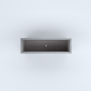 FIORIERE IN CEMENTO LISCE RETTANGOLARI PIEDINI SEPARATI IMPERMEABILIZZATE CM100X30X54H GRIGIO