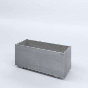 FIORIERE IN CEMENTO LISCE RETTANGOLARI PIEDINI SEPARATI IMPERMEABILIZZATE CM100X40X44H GRIGIO
