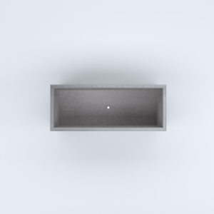 FIORIERE IN CEMENTO LISCE RETTANGOLARI PIEDINI SEPARATI IMPERMEABILIZZATE CM100X40X44H GRIGIO