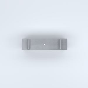 FIORIERE IN CEMENTO LISCE RETTANGOLARI PIEDINI SEPARATI IMPERMEABILIZZATE CM100X25X34H GRIGIO