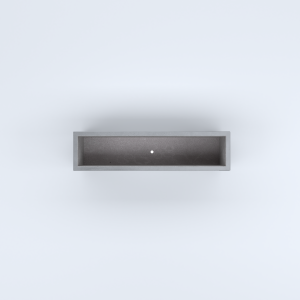 FIORIERE IN CEMENTO LISCE RETTANGOLARI PIEDINI SEPARATI IMPERMEABILIZZATE CM100X25X34H GRIGIO