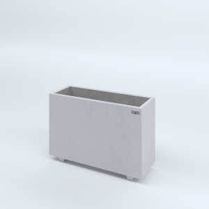FIORIERE IN CEMENTO LISCE RETTANGOLARI PIEDINI SEPARATI IMPERMEABILIZZATE CM80X30X54H BIANCO